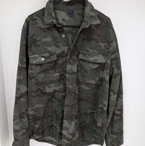 George Men's Microfleece Green Camouflage Field Jacket